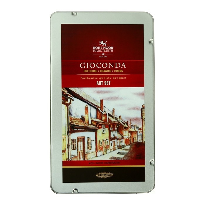 Художественный набор Koh-I-Noor 8890, GIOCONDA, 10 предметов в металлическом пенале Художественный набор Koh-I-Noor 8890, GIOCONDA, 10 предметов в металлическом пенале