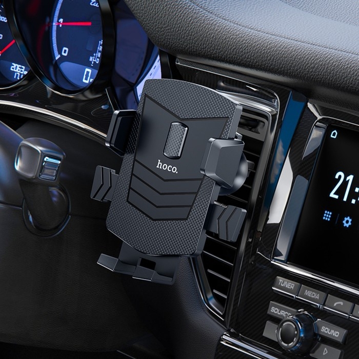 Держатель для смартфона в авто Hoco CA86, 4.5-7 Держатель для смартфона в авто Hoco CA86, 4.5-7", ширина захвата 62-95 мм, черный