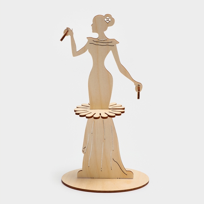 Салфетница деревянная &laquo;Статная&raquo;, с держателем для чая, 25&times;13&times;13 см