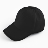 Кепка женская однотонная, цвет чёрный, х/б, р-р- 56