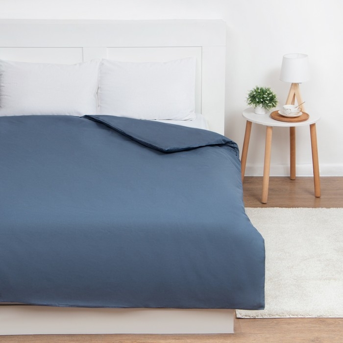 Пододеяльник Этель 145х215, цвет синий, 100% хлопок, бязь 125г/м2 Пододеяльник Этель 145х215, цвет синий, 100% хлопок, бязь 125г/м2