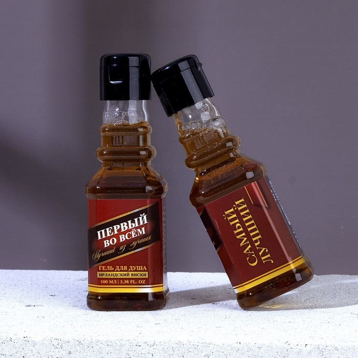Гель для душа во флаконе виски «Первый во всём», 100 мл, аромат ирландского виски, Новый Год Гель для душа во флаконе виски «Первый во всём», 100 мл, аромат ирландского виски, Новый Год
