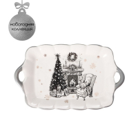 Блюдо сервировочное Доляна &laquo;Хюгге&raquo;, 23,5&times;14&times;3 см, цвет белый