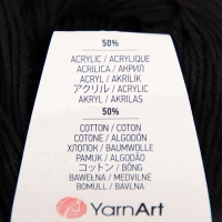 Пряжа "Baby cotton" 50% акрил 50% хлопок 165м/50гр (460 чёрный) Пряжа "Baby cotton" 50% акрил 50% хлопок 165м/50гр (460 чёрный)