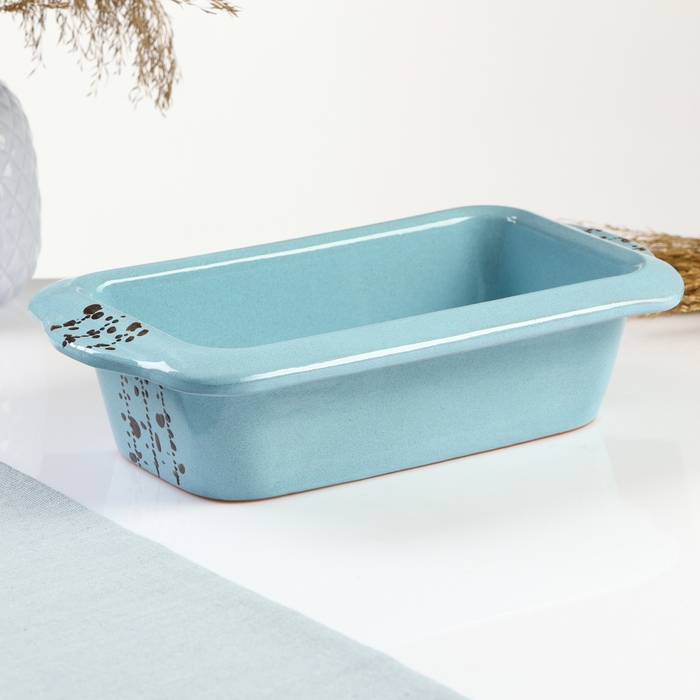 Емкость для запекания "Трапеза прямоугольная" 1л / 6,5х27х14,5см, блюз