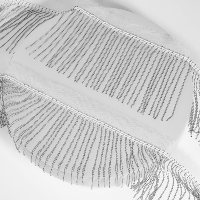 Тесьма металлизированная &laquo;Бахрома&raquo;, 10 см, 4,5 &plusmn; 0,5 м, цвет белый