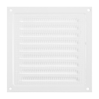 Решетка вентиляционная ZEIN Люкс РМ1515, 150 х 150 мм, с сеткой, металлическая, белая