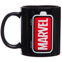 Кружка-хамелеон, черная, 330 мл "Marvel", Мстители
