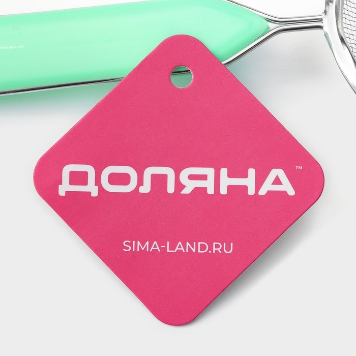 Сито для просеивания с ручкой Доляна &laquo;Хозяюшка&raquo;, d=8,5 см, цвет зелёный