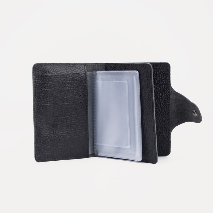 Обложка для автодокументов и паспорта, TEXTURA, цвет чёрный Обложка для автодокументов и паспорта, TEXTURA, цвет чёрный