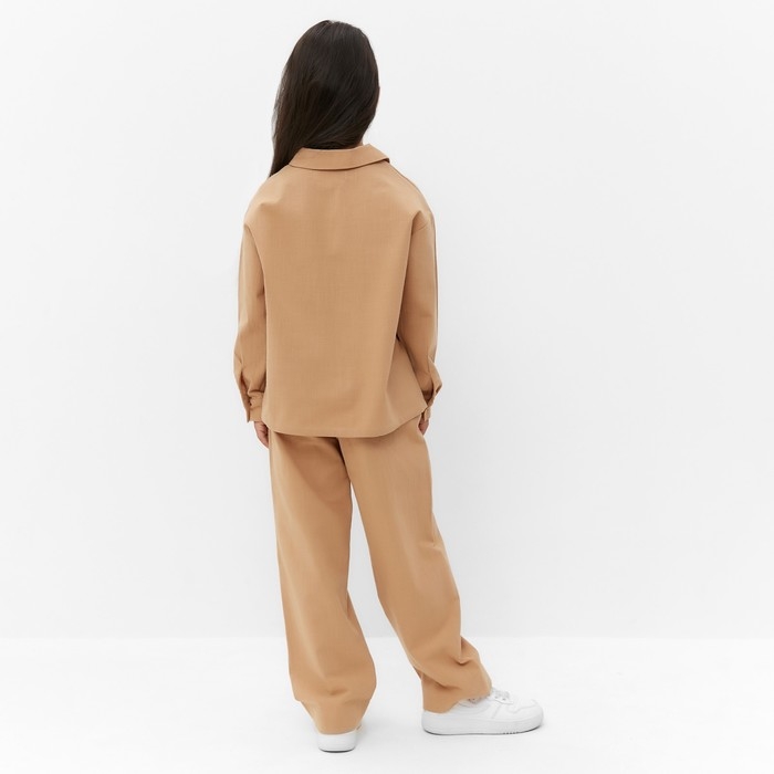 Костюм (рубашка и брюки) детский KAFTAN "Лен", размер 30 (98-104 см) бежевый