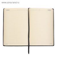 Ежедневник недатированный А5, 160 листов Megapolis, твёрдая обложка, искусственная кожа, чёрный