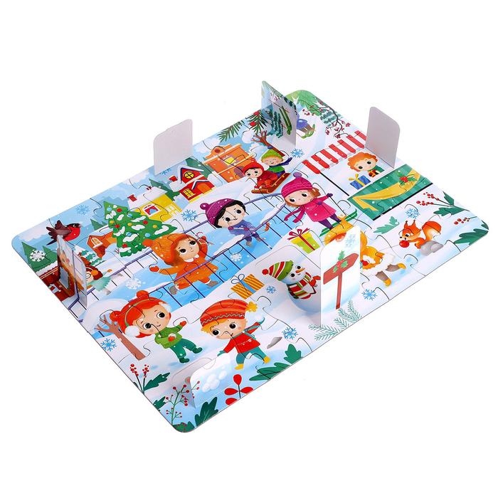 Пазл с окошками &laquo;В ожидании Нового года&raquo;, 6 окошек, 28 деталей