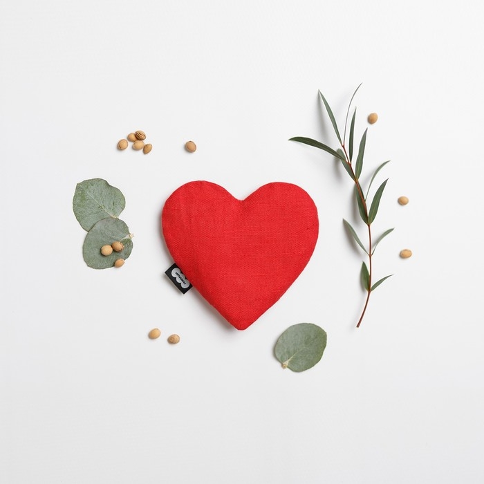 Развивающая игрушка — грелка «Сердце», с вишнёвыми косточками, 26 см Развивающая игрушка — грелка «Сердце», с вишнёвыми косточками, 26 см