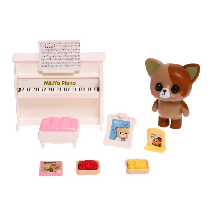 Набор игровой «Котик» с мебелью и аксессуарами, МИКС Набор игровой «Котик» с мебелью и аксессуарами, МИКС