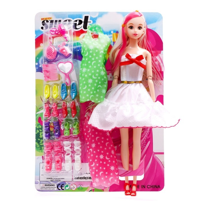 Кукла шарнирная &laquo;Лиза&raquo; с набором платье, обуви и аксессуарами