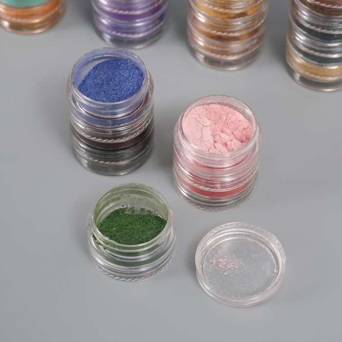 Глиттер для творчества "Пудра-втирка. Краски осени" набор 36 шт  в баночка - 1 гр 6х9х8 см   1024851