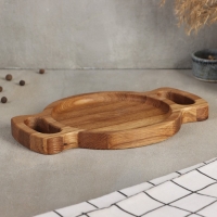 Поднос для подачи с ручками Adelica, 25,5&times;17,5&times;2 см, дуб