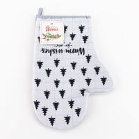 Новый год. Варежка-прихватка Warm wishes, 20х27см, 100% п/э, МИКС