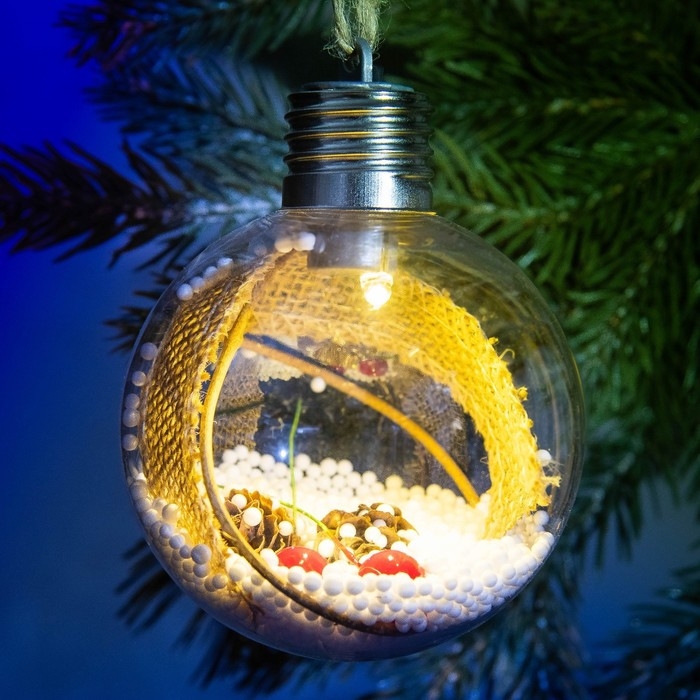 Ёлочный шар новогодний &laquo;С Новым годом!&raquo;, на Новый год, d=8 см.