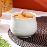 Сахарница керамическая &laquo;Сладкой жизни&raquo;, 230 мл, цвет белый