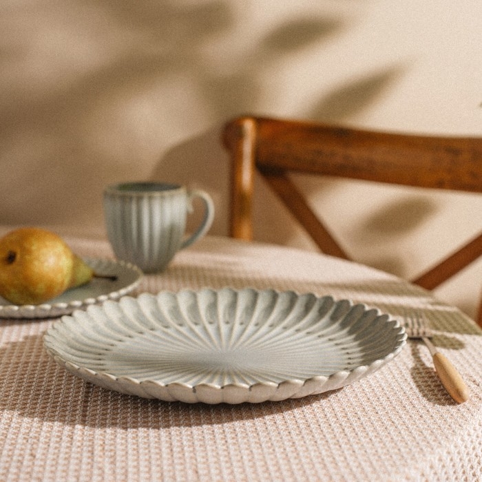 Блюдо для подачи SL Home &laquo;Эхо Крита&raquo;, d=25,5 см, цвет голубой