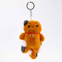 Мягкая игрушка «Котик» на брелоке, 14 см, цвет коричневый Мягкая игрушка «Котик» на брелоке, 14 см, цвет коричневый