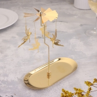 Подсвечник "Карусель с феями", золотая, металл, 8,5 х 18 см Подсвечник "Карусель с феями", золотая, металл, 8,5 х 18 см