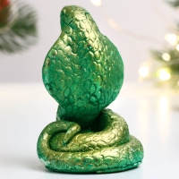 Новый год. Символ 2025. Фигура "Змея Гидра" светло-зеленая, 5х5см