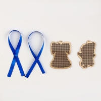 Вышивка крестиком на новый год на деревянной канве &laquo;Пингвин с колокольчиком&raquo;, новогодний набор для творчества