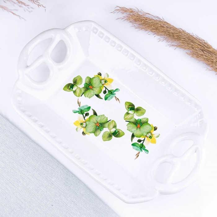 Хлебница Хлебница "Роспись" белая 32х18см БЕЛЫЙ МИКС