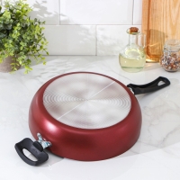 Сковорода Доляна Promo, d=26 см, пластиковая ручка, антипригарное покрытие, цвет бордовый Сковорода Доляна Promo, d=26 см, пластиковая ручка, антипригарное покрытие, цвет бордовый