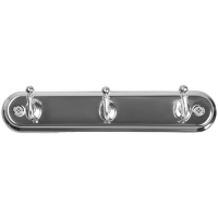 Вешалка ТУНДРА TVT002, металлическая, трёхрожковая, цвет хром Вешалка ТУНДРА TVT002, металлическая, трёхрожковая, цвет хром