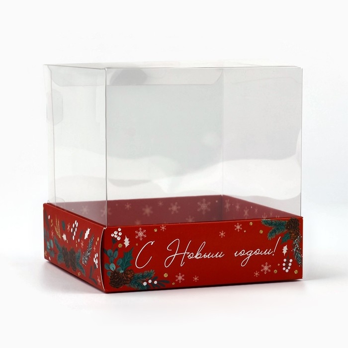 Коробка для кондитерских изделий «Новогодние мгновения», 10 х 10 х 10 см, Новый год Коробка для кондитерских изделий «Новогодние мгновения», 10 х 10 х 10 см, Новый год