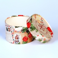 Новый год. Коробка подарочная новогодняя для макарун тубус без окна "Письмо", 13 х 8,5 см.