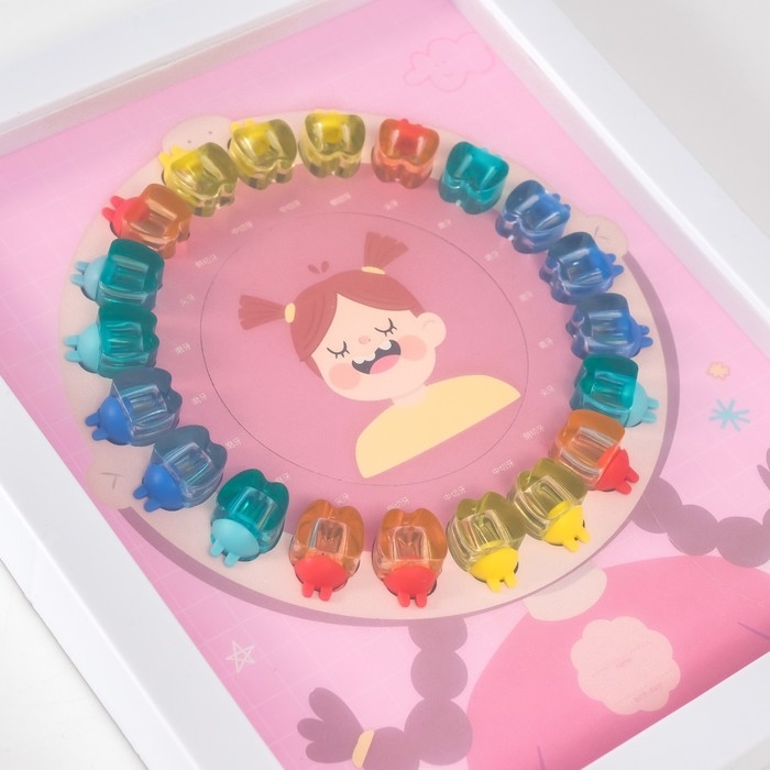 Фоторамка пластик 9х9 см Фоторамка пластик 9х9 см "Молочные зубики" розовая 2х23х27 см