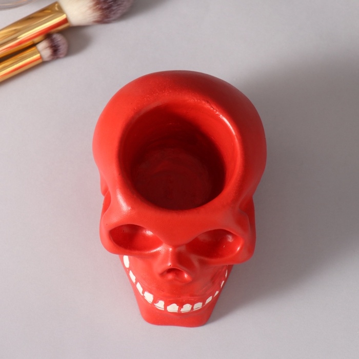 Предмет интерьера Предмет интерьера "Череп " 7*10см красный, белые зубы