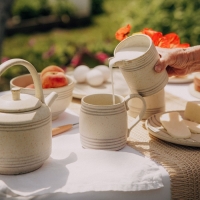 Сливочник керамический SL Home «Райяс», 450 мл, цвет бежевый Сливочник керамический SL Home «Райяс», 450 мл, цвет бежевый