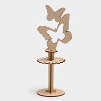 Салфетница деревянная «Бабочки», 24,5×9×8 см, на пьедестале Салфетница деревянная «Бабочки», 24,5×9×8 см, на пьедестале