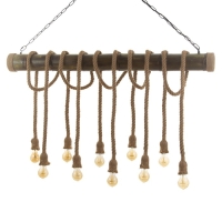 Светильник "Канаты" 10хЕ27 60Вт коричневый 120х17х17см BayerLux