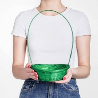 Корзина плетёная, бамбук, зелёная, низкая Корзина плетёная, бамбук, зелёная, низкая