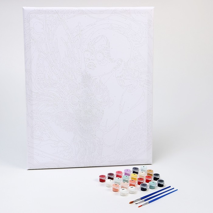 Картина по номерам на холсте с подрамником &laquo;Девушка с драконом&raquo;, 40 х 50 см