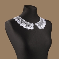 Воротник пришивной, гипюровый, 21 &times; 6,5 см, цвет белый