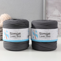 Трикотажная пряжа вторичная 90% хлопок,10% п/э, 100м/450&plusmn;50 гр (светлый графит) МИКС