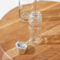 Набор для специй из стекла на подставке &laquo;Эксклюзив&raquo;, 5 предметов: солонка, перечница, 2 соусника, сахарница с ложкой, на подставке