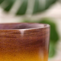 Горшок цветочный с поддоном №3 "Алеб" желто-фиолетовый, 1 л