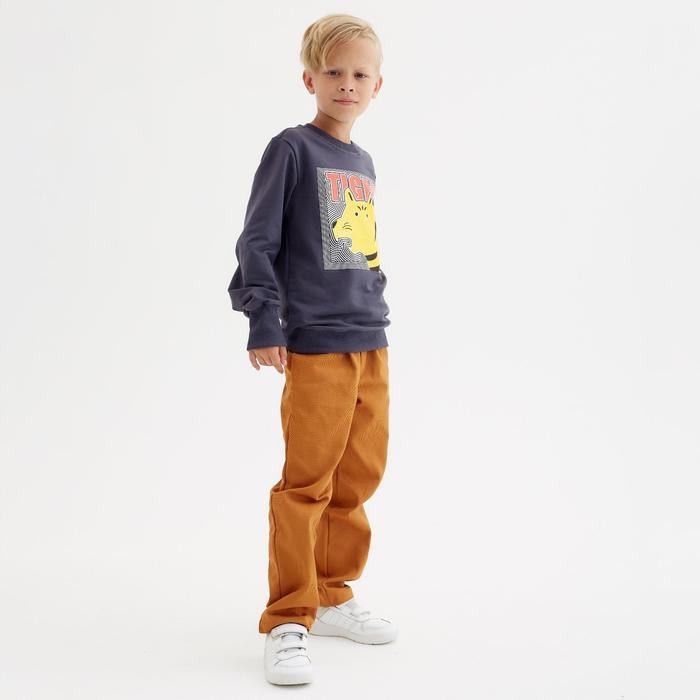 Свитшот для мальчика MINAKU: Casual Collection KIDS цвет графит, рост 140 Свитшот для мальчика MINAKU: Casual Collection KIDS цвет графит, рост 140