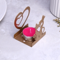 Подсвечник "Любовь и котята" 6,5х5,5х7см, золотой