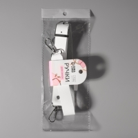 Ручка для сумки из натуральной кожи, регулируемая, с карабинами, 60 &plusmn; 2 см &times; 2,5 см, цвет белый/серебряный