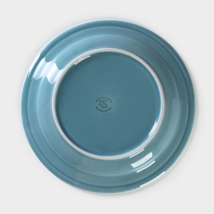 Тарелка мелкая &laquo;Акварель&raquo;, d=24 см, цвет голубой
